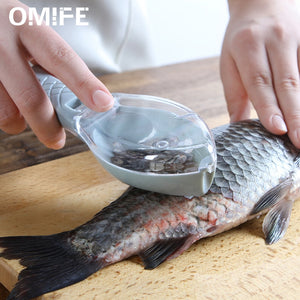 Omife Kitchen Knives Fishing Knife Scale Peeler Fish Knife Cleaning Sea Food scale Brush Remove cuchillos de cocina Accessories