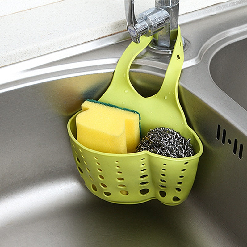 XUNZHE Kitchen Adjusted Sundries Storage Hanging Basket Bathroom Faucet Storage Racks Sponge Dishcloth Soap Organization Holders