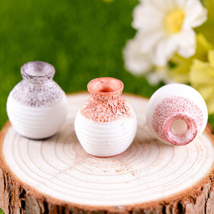 Resin Miniature Small Mouth Vase DIY Craft Accessory Home Garden Decoration Resin vase small ornaments mini crafts decoration