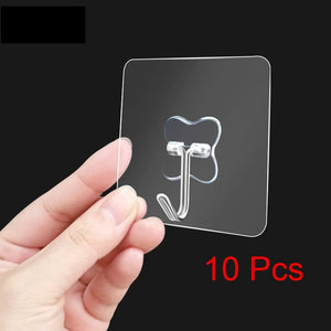 10PCS Strong Transparent Suction Cup Sucker Wall Hooks Hanger For Kitchen Bathroom 6*6cm 2019 Hot Sale Wall Hooks Fast Ship 45#