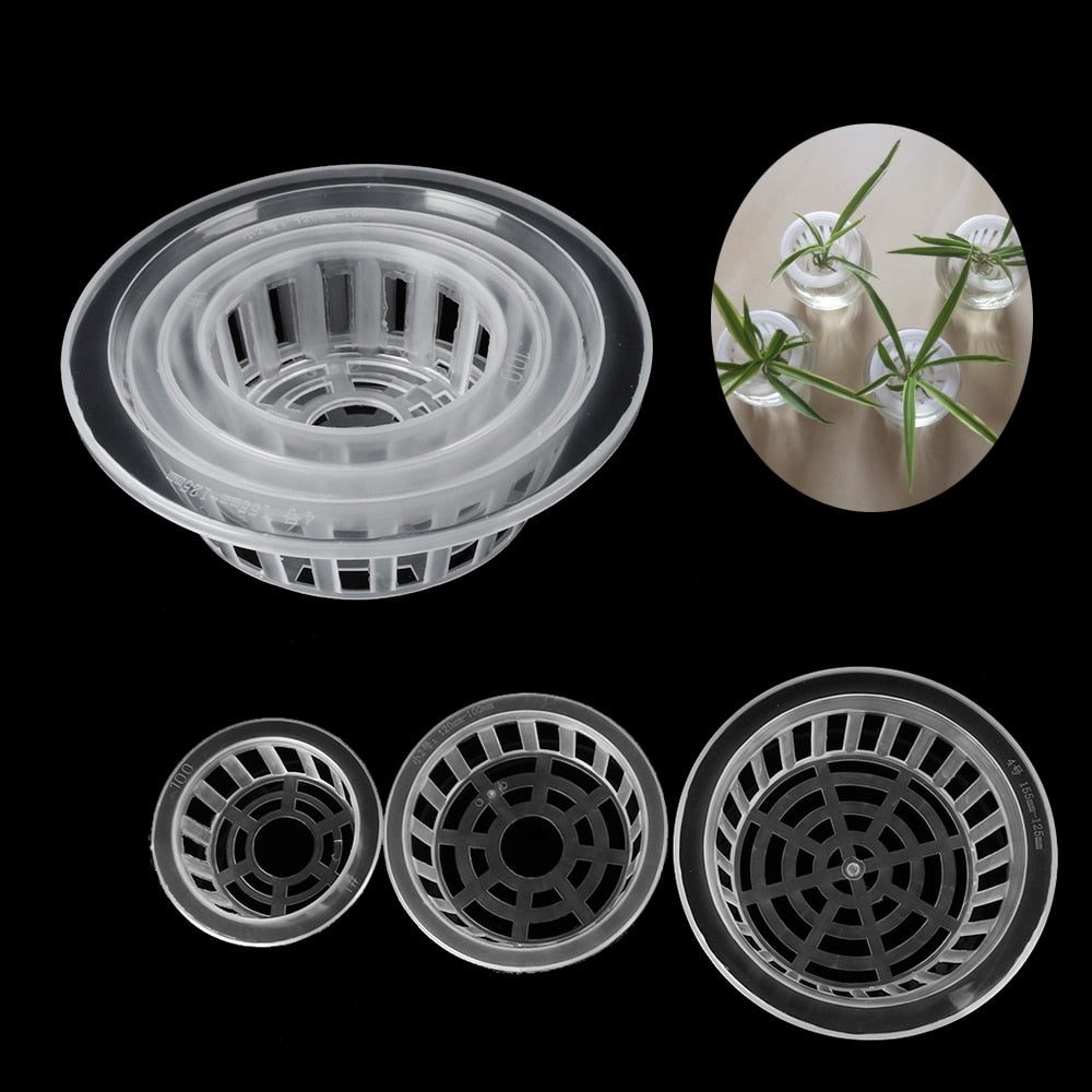 2Pcs Plastic Mesh Pots Net Cloning Basket Hydroponic Aquarium Insert Plants Growth Flower Pot Tray Garden Supplies