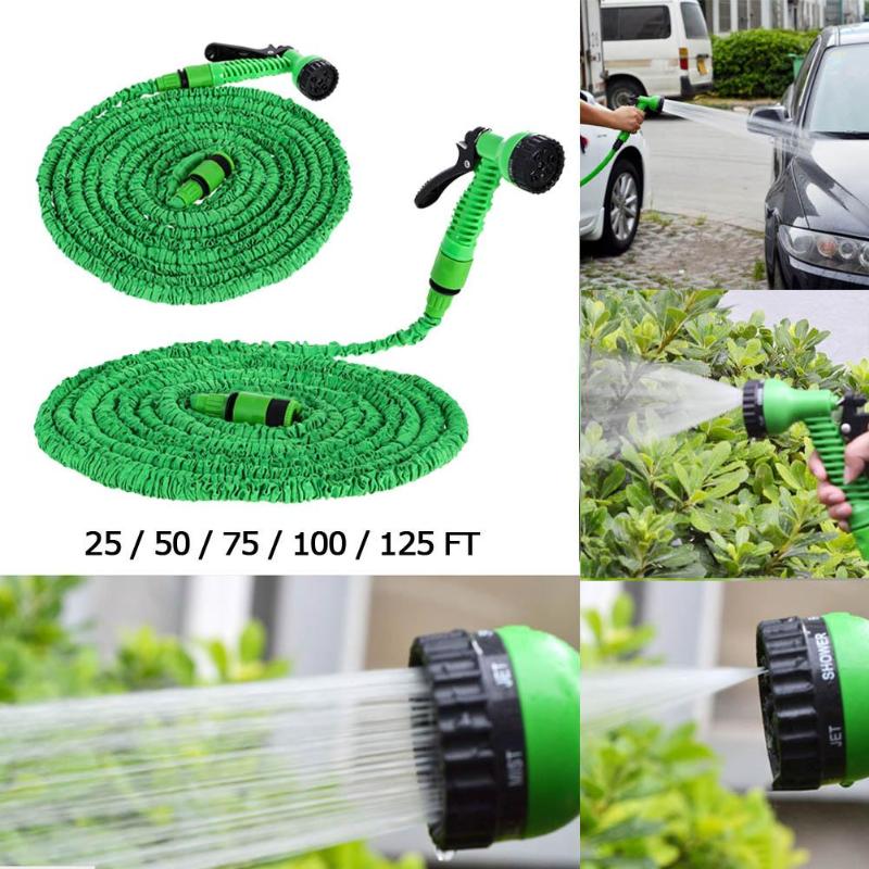 25-200FT Hot Expandable Magic Flexible Garden Water Hose For Car Hose Pipe Plastic Hoses garden set to Watering with Spray Gun