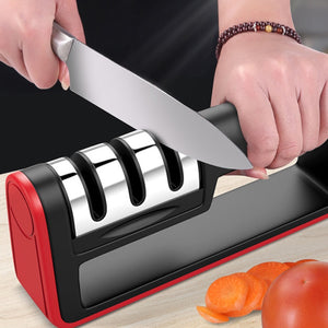 Eworld Professional 3 Stages Knife Sharpener Knife Grinder Non-Slip Silicone Rubber Quick  Knife Sharpening Kitchen Tools