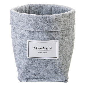 Nordic Plant Grow Bag Home Decorations Desktop Felt Flower Basket Fleshy Pot Thicken Garden Pot Garden Supplies